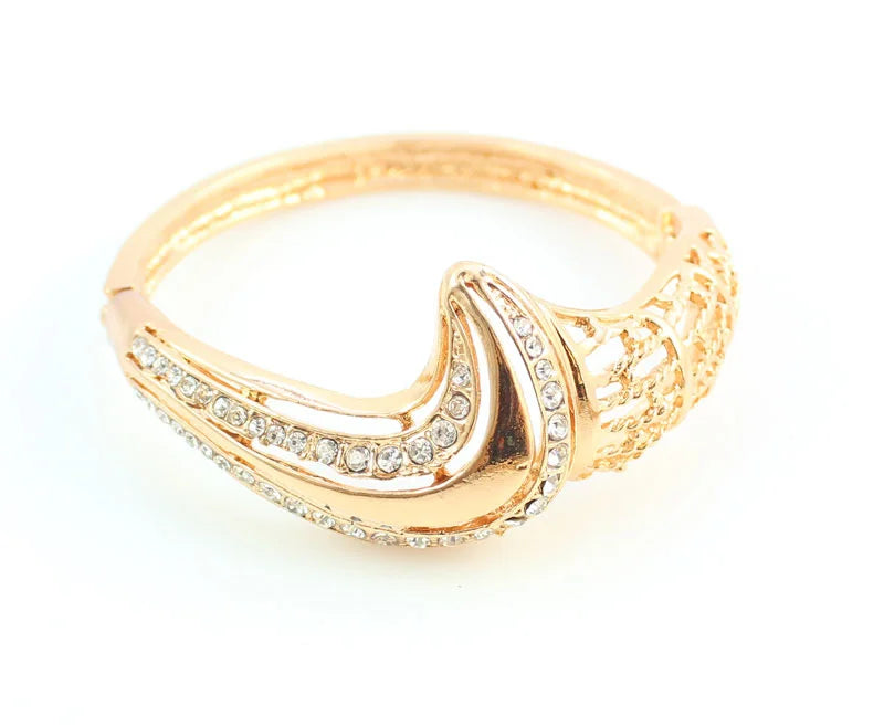 Women Jewelry Sets For Wedding Accessories African Beads Crystal Pendant Statement Dress Necklace Earrings Bracelet Ring Set