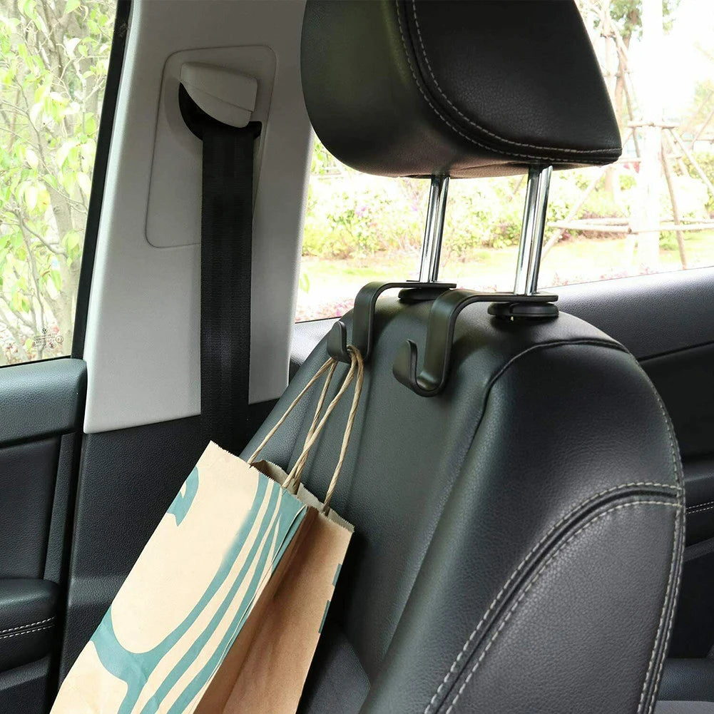 4PCS Car Seat Headrest Hook For Auto Rear Seat Organizer Hanger Storage Holder For Handbag Purse Bags Clothes Coats