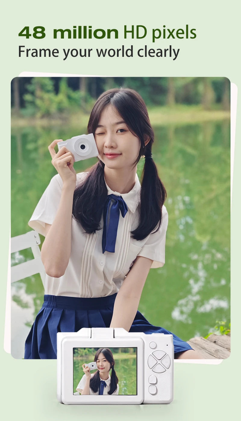 4K Digital Camera 6400w HD Flip Screen Camera Digital Camera Card Camera Shooting Camera Student Entry-level CCD Camera