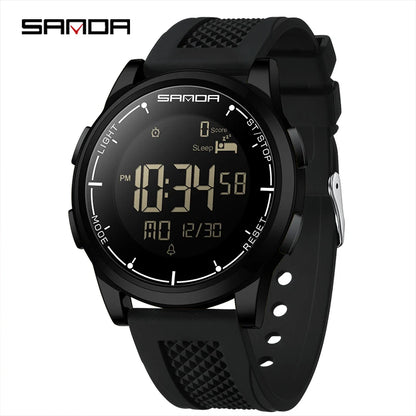SANDA 9064 Student Sports Quartz LED Electronic Watch Calorimeter Step Electronic Watch Sleep Monitoring Smart Electronic Watch
