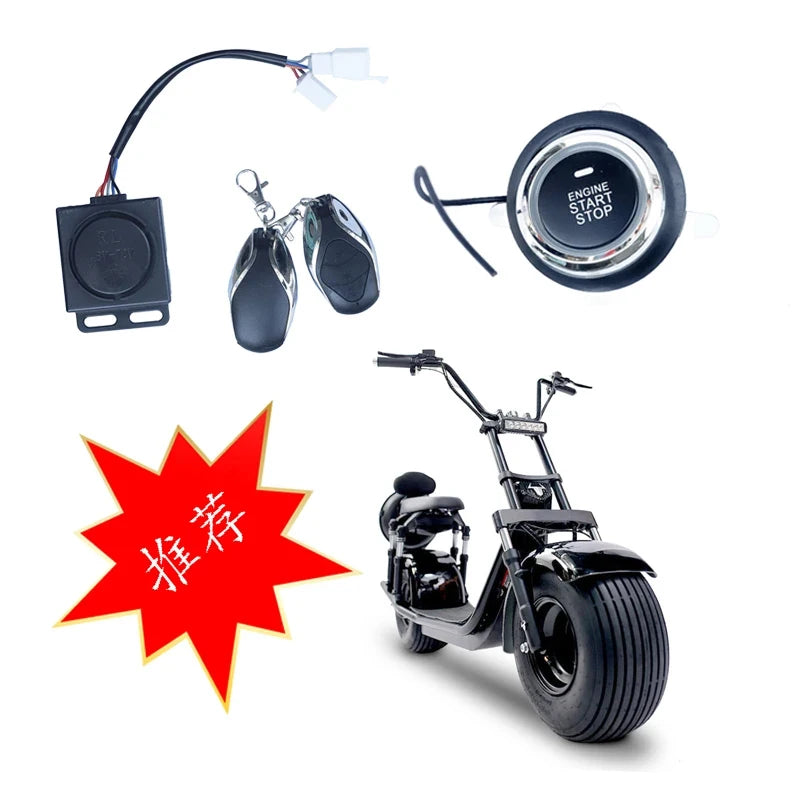 Motorcycle accessories Alarm Accessories One-button Start Anti-theft Device Remote Control Lock Electric Scooter Key