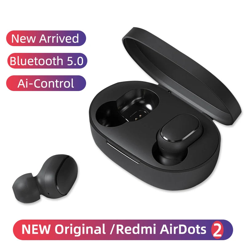 Xiaomi Redmi Airdots 2 Bluetooth Earphones Sport Music Gaming Outdoor Mini Wireless Headset with Mic Headphones In Ear Earbuds