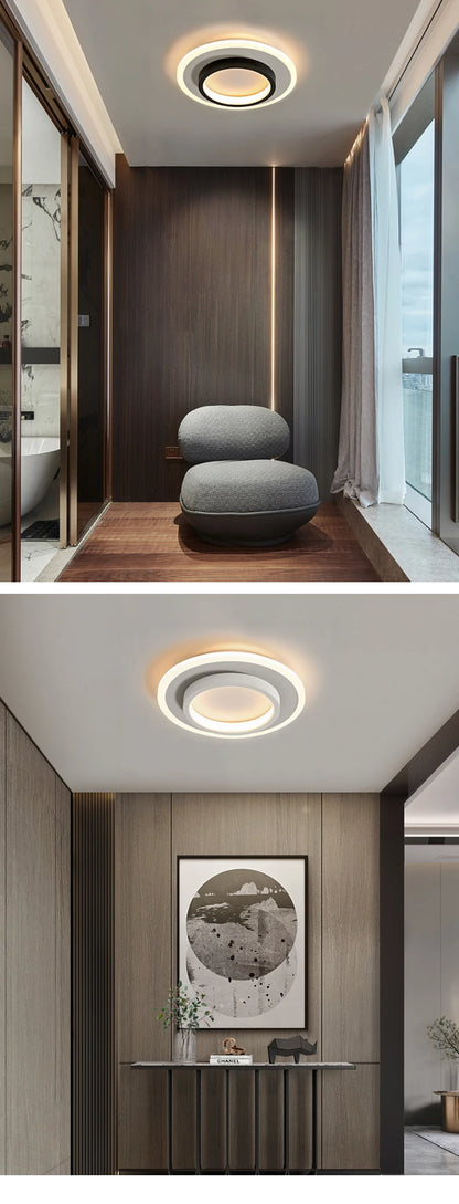 Modern Minimalist Decorative Ceiling Ceiling Lamp Bedroom Living Room Kitchen Aisle Interior Creative LED Round Lighting Lamps