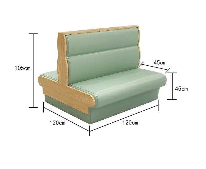 Commercial Dining Furniture Leather Single Restaurant Cafe American Design Booth Sofa
