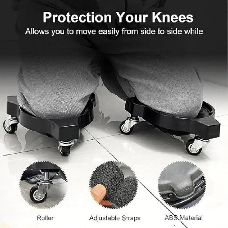 Multifunctional Pulley Knee Pads, Car Kneeling Pads, Universal Wheel Kneeling Pads, Work Knee Pads Knee Protection Device