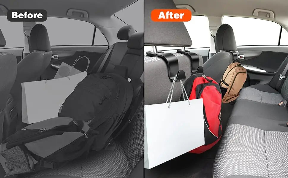 Car Seat Headrest Hook Vehicle Backpack Hooks Hanger Vehicles Holder Organizer for Purses,Bags,Cloths,Car Water Bottle Hook Seat