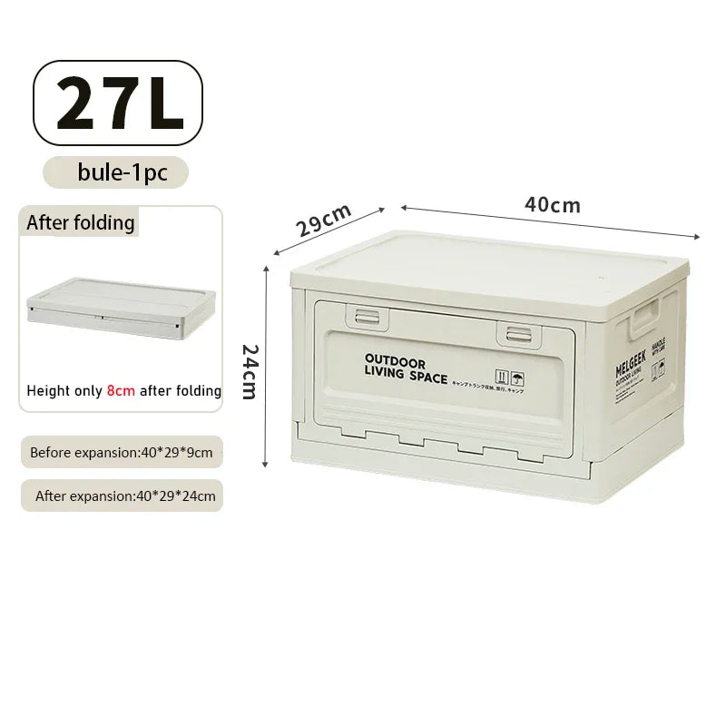 Folding Organizers Box Camping Storage Box Trunk Organizer Camping Picnic Camping Box Folding Outdoor Stool Organizers Storage