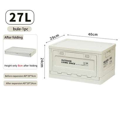 Folding Organizers Box Camping Storage Box Trunk Organizer Camping Picnic Camping Box Folding Outdoor Stool Organizers Storage