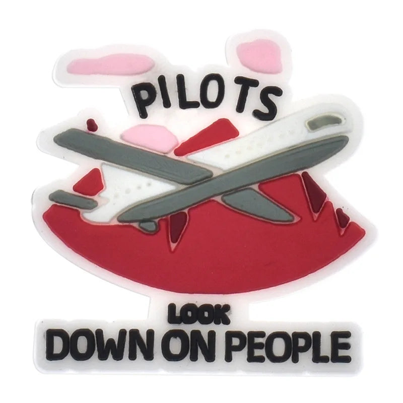 Airplane Shoe Charms for Crocs Accessories Charms Clogs Bubble Slides Shoe DIY Decoration Kids Party Gifts