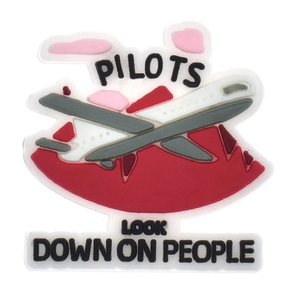 Airplane Shoe Charms for Crocs Accessories Charms Clogs Bubble Slides Shoe DIY Decoration Kids Party Gifts