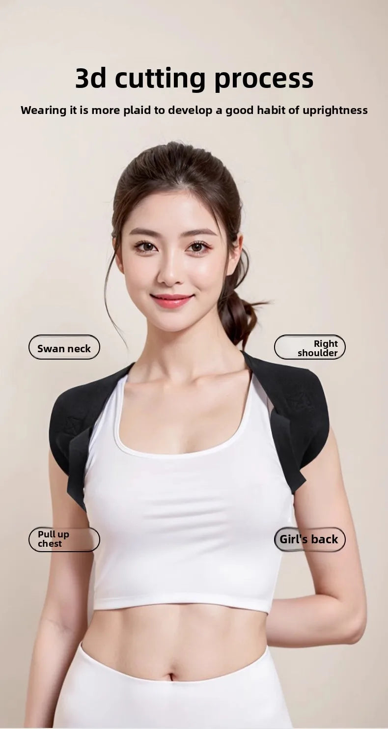 Posture Corrector for Adults - Adjustable Back Brace To Straighten Spine Improve Shoulder Alignment Kyphosis Correction