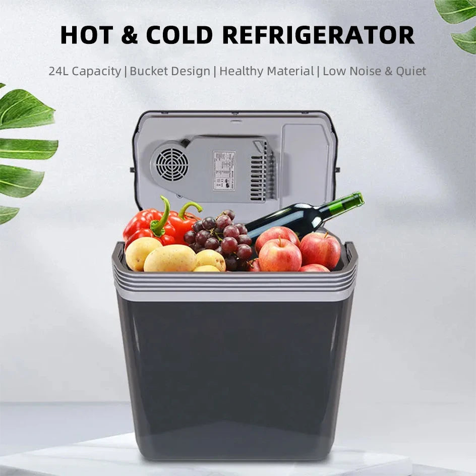 24L Car Refrigerator 12V 220V Heat Cool Mini Electric Equipment For Cars Compressor Box  Fridge Electric Devices Nest Freezer