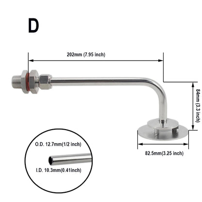 Homebrew Sparge Arm 1/2"O.D. Stainless Steel 304 Beer Brewing Equipment Mash Tuns