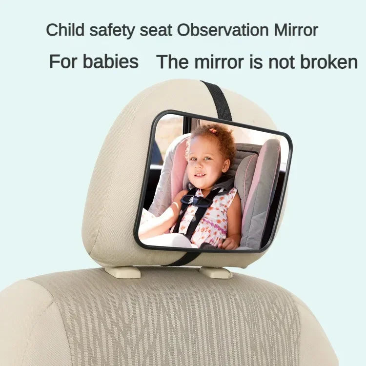 1PCS Adjustable Wide Car Rear Seat Mirror Baby/Child Seat Car Safety Mirror Monitor Square Safety Car Baby Mirror Car Interior