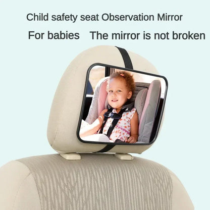 1PCS Adjustable Wide Car Rear Seat Mirror Baby/Child Seat Car Safety Mirror Monitor Square Safety Car Baby Mirror Car Interior