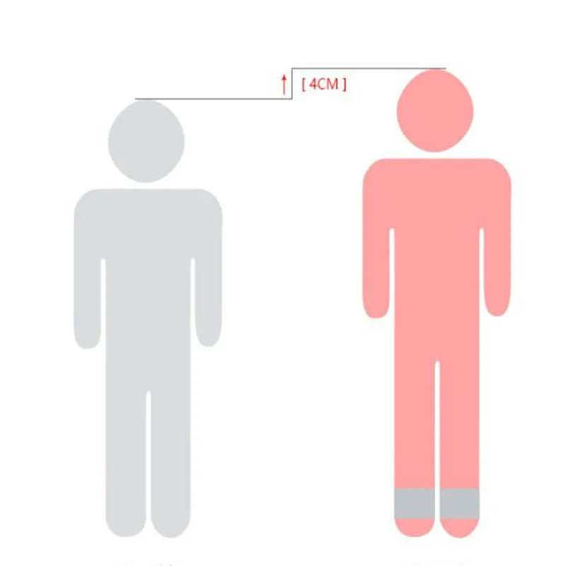 Height Increase Half Shoe Insoles Heel Insert Sports Shoes Pad Cushion Arch Support Unisex 2-5 CM Invisible Heighten Sole Insole