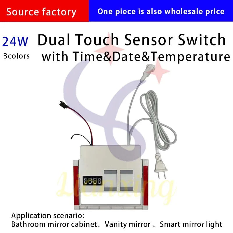 smart switch touch  Strip light controller  smart with anti fog LED dimmable smart  24W led driver switch mirror touch