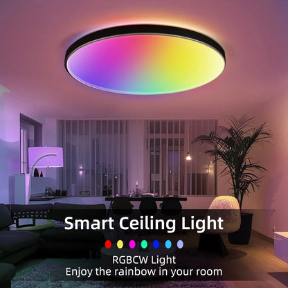 2025 NEW Smart lamp Led RGB Ceiling Light 24W/40W AC85V-265V Ultra Thin Bluetooth APP Control Lamps for room led light version