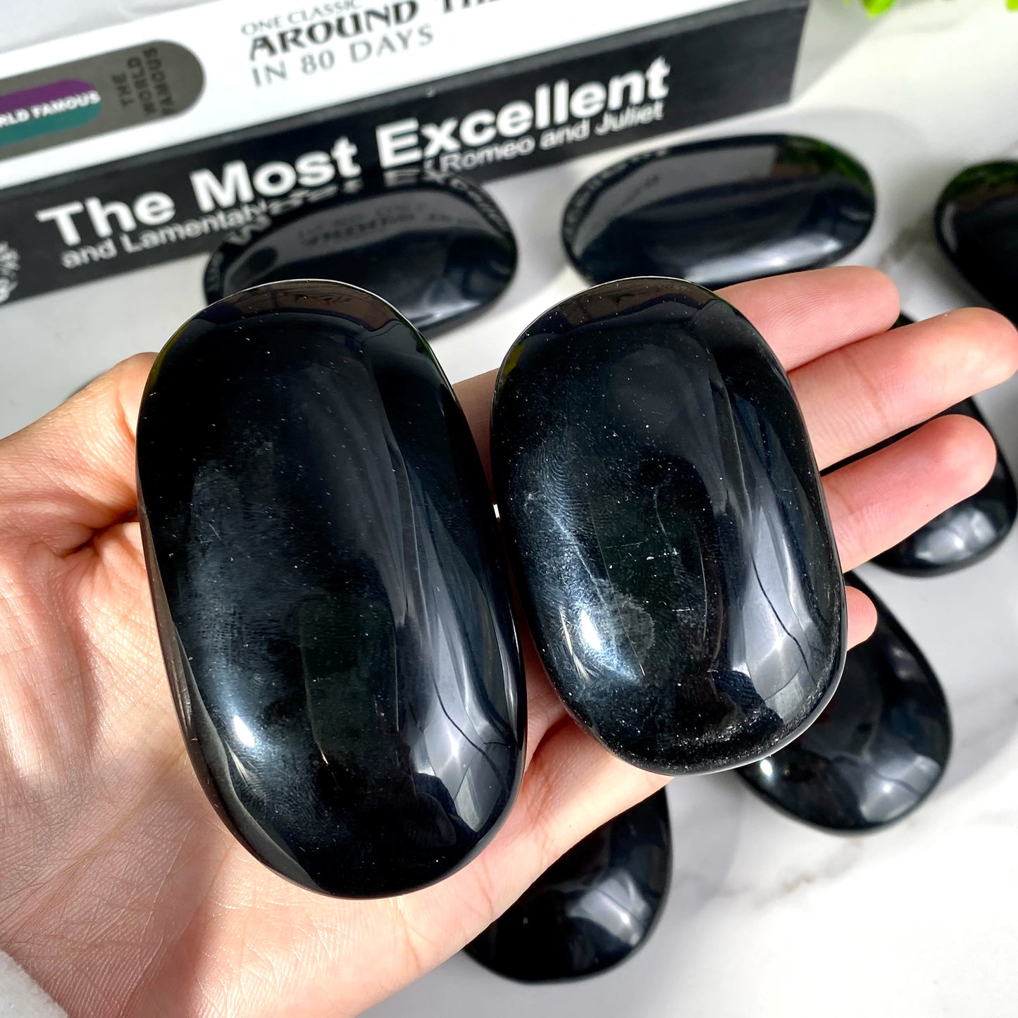 1PC High Quality Obsidian Palm Natural Crystal Palm,Gemstone Jewelry,Glitter, Healing crystal, Birthday gift