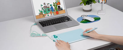 Parblo Intangbo X7 Drawing Tablet 7.2x4.5 inch Graphics Tablets,Digital Drawing Tablet with 6 Customized Keys for Digital Art