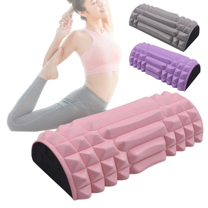 Foam Roller Yoga Column High Density EVA Massage Roller Multi-Function Portable Muscle Roller Half Round for Yoga Pilates