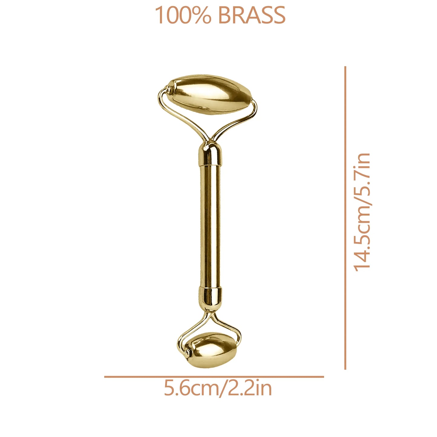 Bronze Facial Roller Massager Lifting Skin Tightening Face Beauty Tool