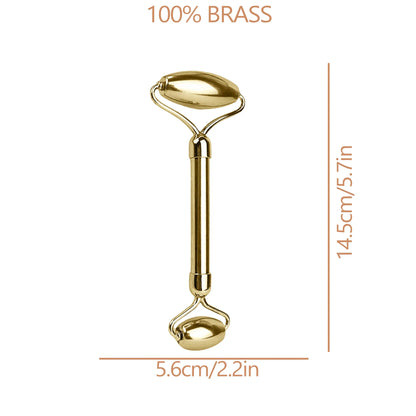 Bronze Facial Roller Massager Lifting Skin Tightening Face Beauty Tool