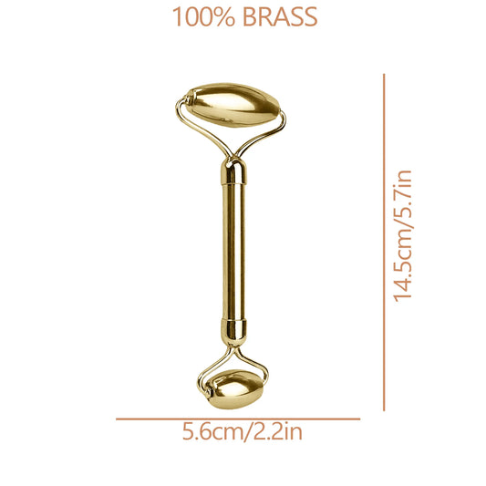Bronze Facial Roller Massager Lifting Skin Tightening Face Beauty Tool
