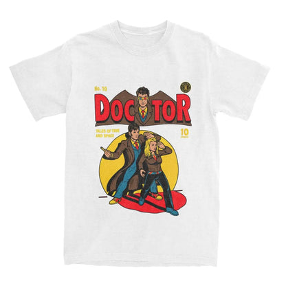 Mens T-Shirt Doctors Who T Shirts Harajuku Godfather Doctors Summer Tees Funny Loose Cotton Tops Plus Size 6XL