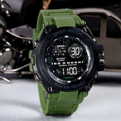 Men Waterproof  Sports Watches Multifunction Electronic Watches Anti Drop and Shock-absorbing Wristwatches