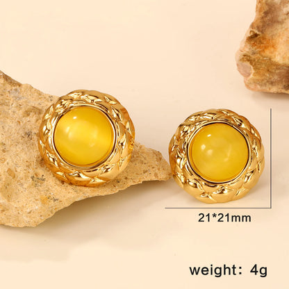 LUXUSTEEL Irregular Vitality Earrings Butterfly Women Stud Earrings Round Stainless Steel Female Ear ring Elegant Jewelry Gift