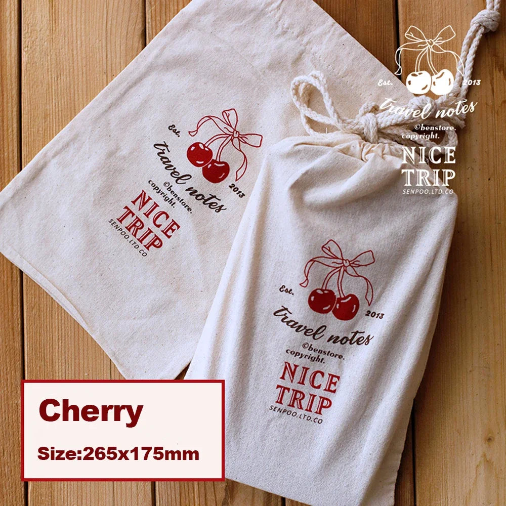 Fromthenon A6 A7 Loose Leaf Notebook Storage Bags Traveler Notebook Journal Storage Bag Planner Drawstring Stationery Supplies