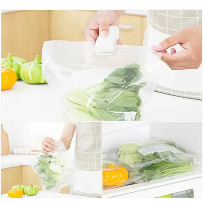 Portable Bag Heat Sealer Plastic Package Storage Bag Clip Mini Sealing Machine Handy Sticker Seal for Food Snack Kitchen Gadget