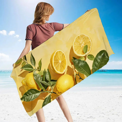 Beach Towel Fast Dry Towel for Fitness Fashion Gym Towels With Designs Microfiber Sauna Cloth Lemon Absorbent Home Quick Trip