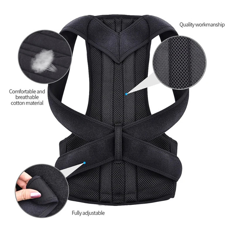 Posture Corrector for Men and Women Back Posture Brace Clavicle Support Stop Slouching and Hunching Adjustable Back Trainer