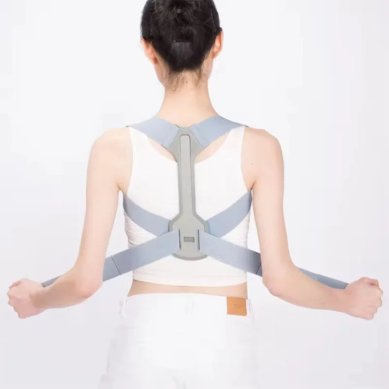 Adjustable Back Brace for Both Male and Female Use in Posture Correction to Prevent Hunchback in Aitting Posture