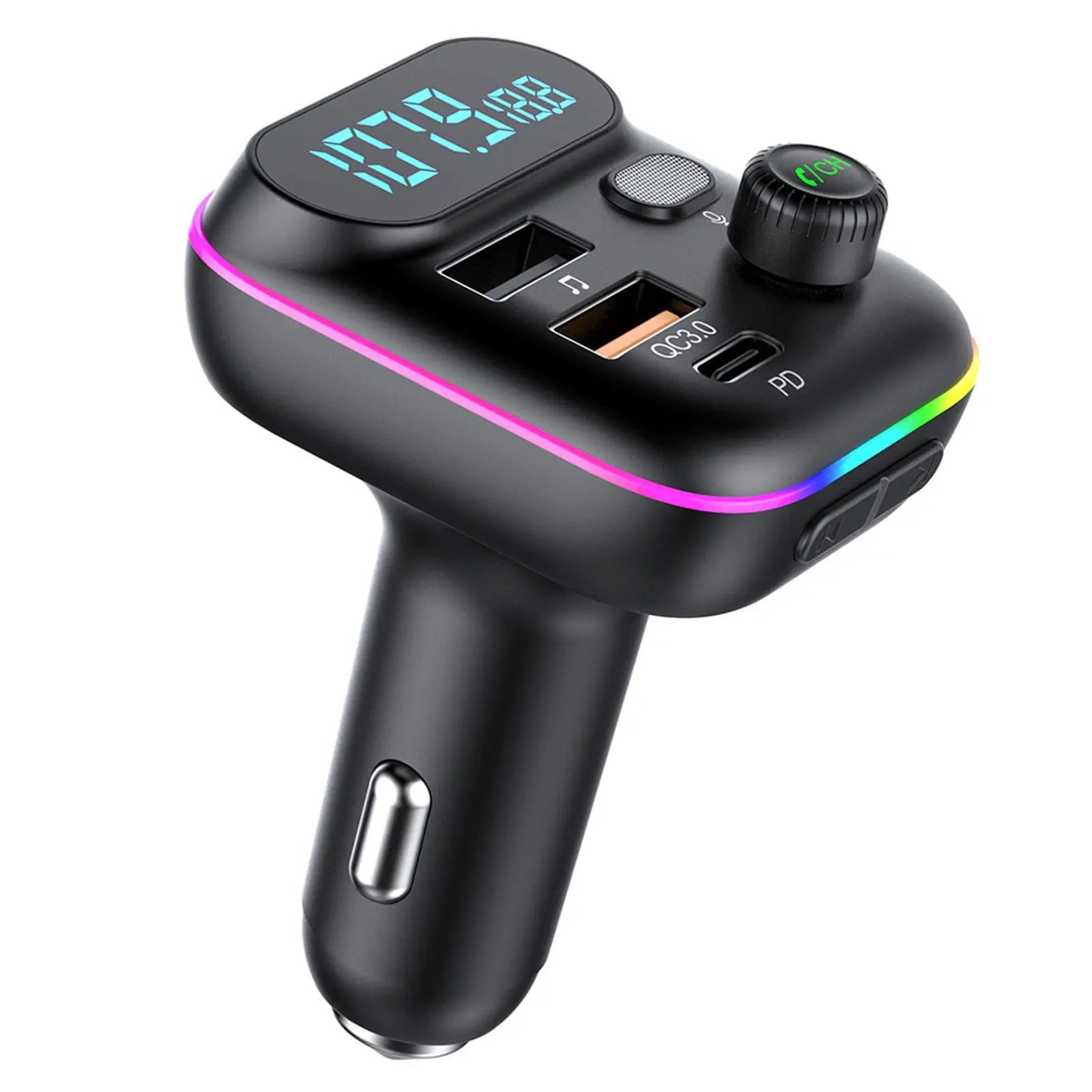 Car Bluetooth FM Transmitter Bluetooth 5.0 FM Transmitter USB PD Car Fast Charger Electronic Accessories