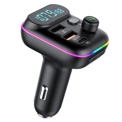 Car Bluetooth FM Transmitter Bluetooth 5.0 FM Transmitter USB PD Car Fast Charger Electronic Accessories