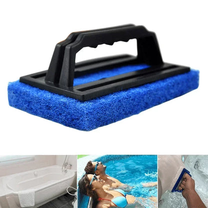 1PC Kitchen Sponge Holder Magic Eraser Scouring Pads with Handle Scouring Pad Cleaning Bathroom Handled Bath Scrubber