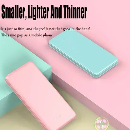 New Portable Power Bank 20000mAh Ultra Large Capacity 10W Super Fast Charger Dual Output Dual Input Design External Battery Pack