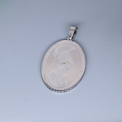 2pcs Medallion Goddess Athena Charm Stainless Steel Pendant for Necklace Amulet Jewelry Making Handmade Crafts