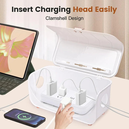 Cable/Cord Organizer Box, Cord Management Box to Hide Wires & Power Strips, Cord Hider Box, Desk Charger Cable Organizer