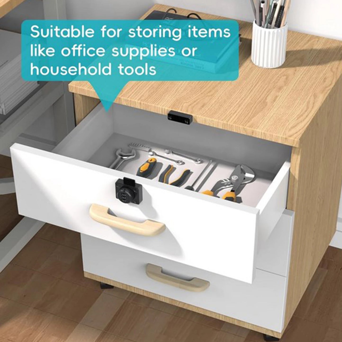 No-Punch Combination Door Cabinet Locks No Keys Needed Children Safety Enhanced Security for Home Interior Doors Entry Gate