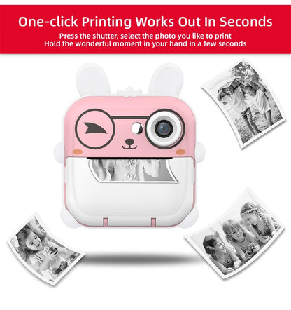 Children 1080P HD Digital Camera  Mini Thermal Printer Photography Instant Print Photo HD Digital Video Cameras Portable Toy