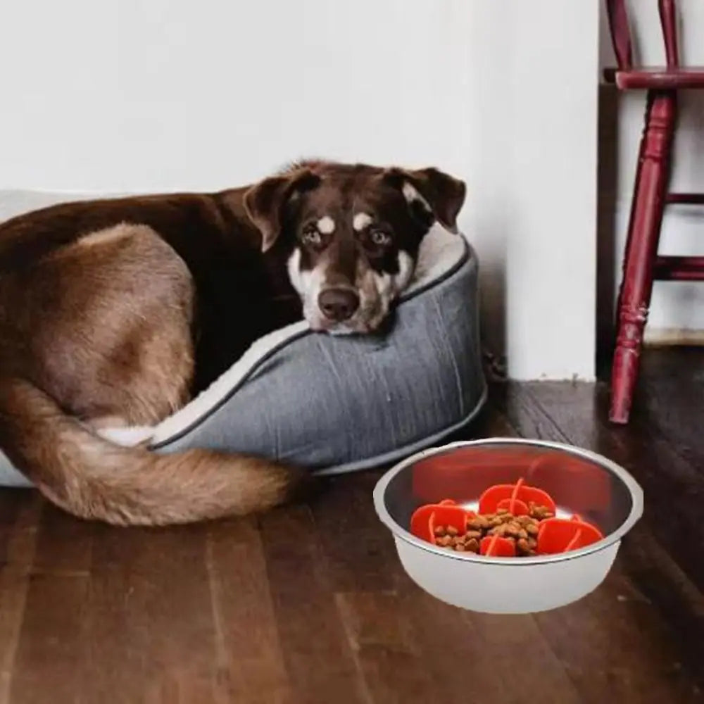 Convenient Silicone Dog Slow Feeder Safe Anti Choking Pet Slow Food Bowl Nonslip Soft Puppy Feeding Bowl for Pet