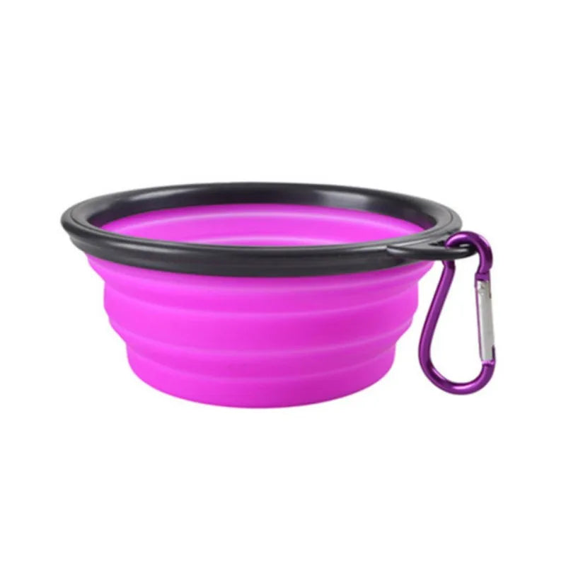 350ML Foldable Silicone Pet Bowl - Travel Bowls for Outdoor Camping - Portable, Collapsible, Lightweight, Space-Saving, Easy-to-