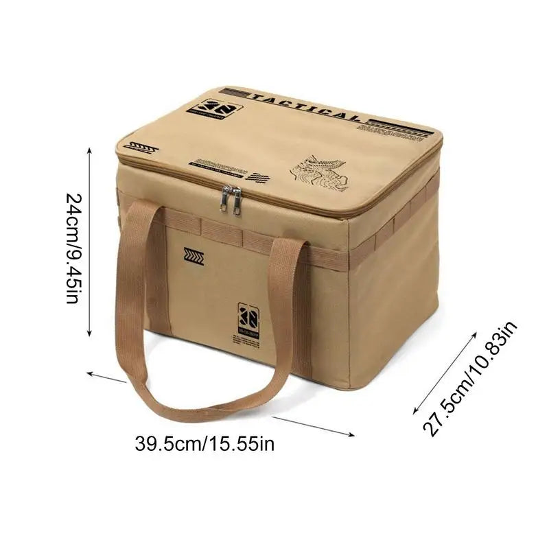 Camp Gear Storage Bag Camping Cookware Organizer Tote Bag 30L Duffel With Ergonomic Handle Waterproof Container For Barbecue