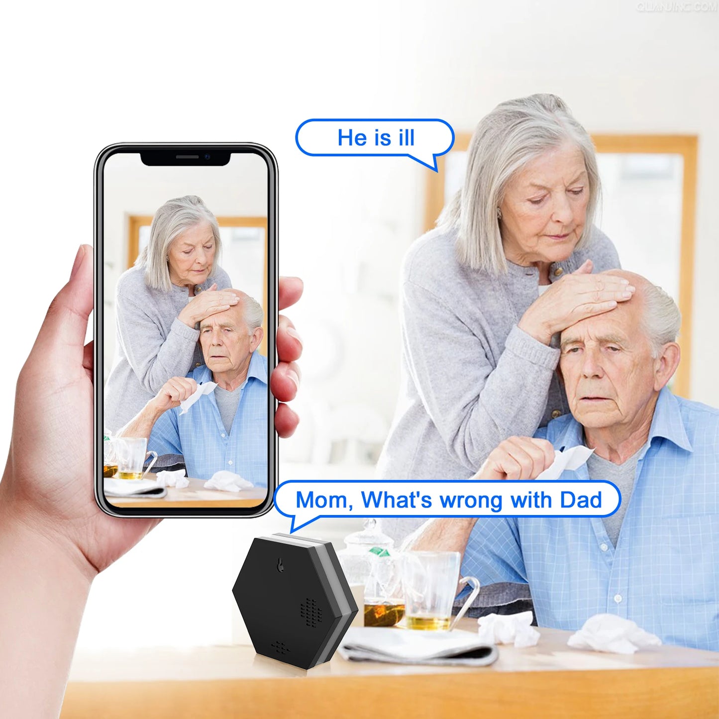 Indoor home surveillance camera, mobile phone, remote network, HD night vision, wireless camera, caretaker