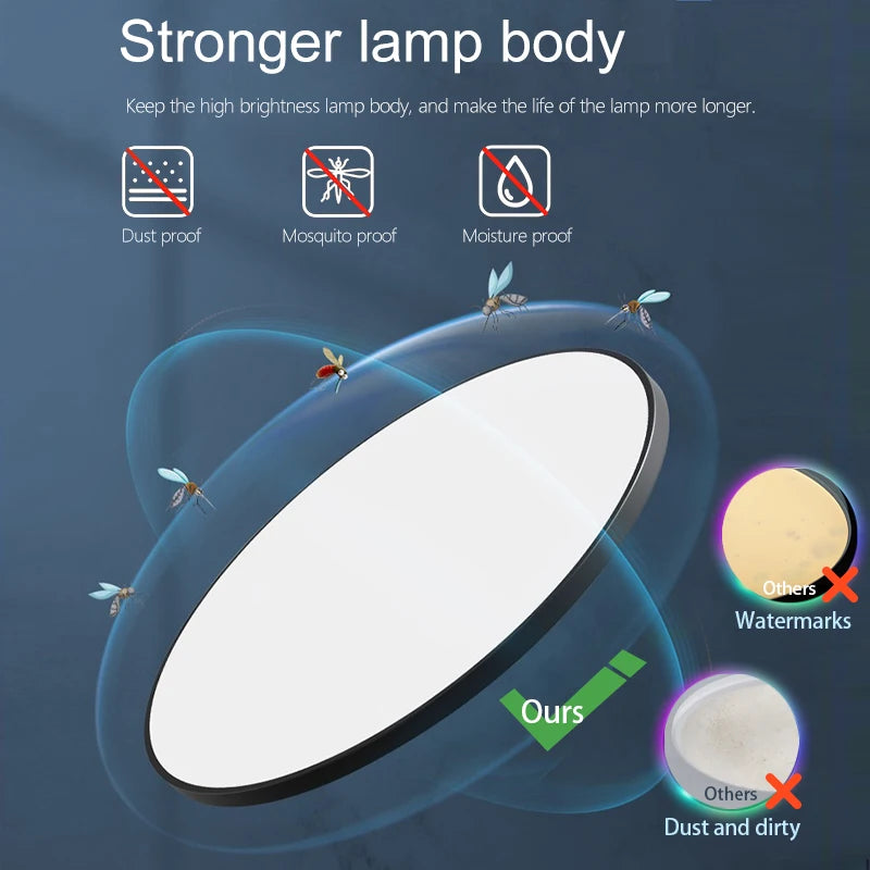 Smart LED Ceiling Light APP Luster Remote Control Appliance 36W 50W 80W interior Home Decor Fixture Bathroom Bedroom