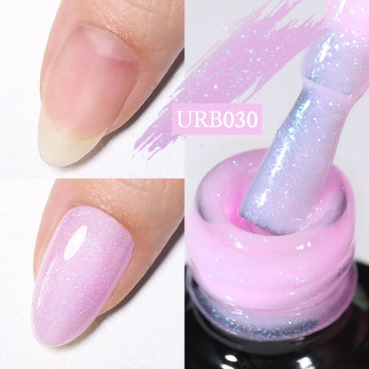UR SUGAR 7ml Nude Crystal Rubber Base Gel Natural Color Semi Permanent Soak off UV LED Gel Nail Art Varnish